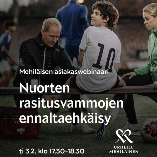 Tervetuloa Urheilu Mehiläisen maksuttomaan webinaariin Nuorten rasitusvammojen ennaltaehkäisystä 3.2. klo 17.30-18.30. 

Luennoitsijana toimii liikuntalääketieteen erikoistuva, yleislääkäri Riina Komonen, ja studiovieraana on fysioterapeutti, osteopaatti Tero Malinen.

Ilmoittautumislinkki löytyy biosta!

@urheilumehilainen

#urheilumehiläinen #nuoriurheilija #yhteistyössä #yhteistyökumppani