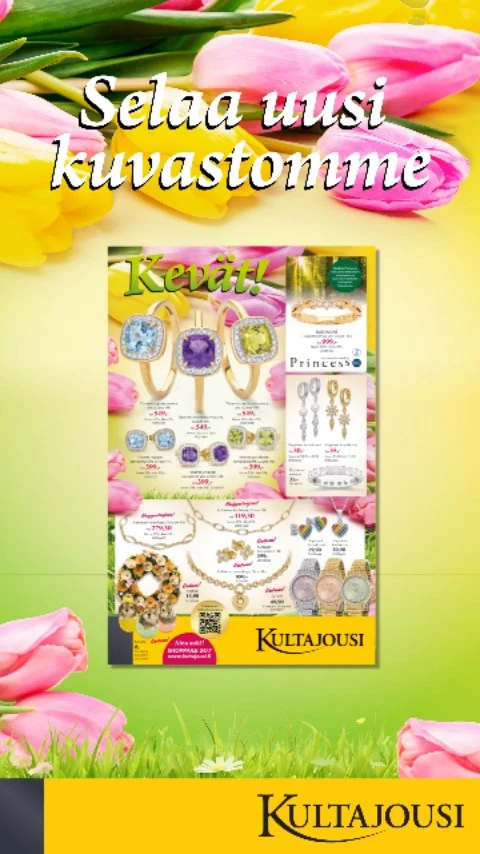 Kevät on täällä  pian! 🌸
Sitä ennen tänään, alkaa Kevät Kultajousessa. 🌷💛
Uusia värejä ja raikkaita koruideoita uuteen kuukauteen, päivään ja tulevaan Kevääseen.

Kultajousen upea Kevätkuvasto on täällä 🌸
Kuvasto jaetaan 900 000 kotitalouteen 
Ennenkuin saat sen kotiisi, voit käydä tutustumassa siihen verkkokaupassamme tai napata omasi mukaan Kultajousen myymälöistä kautta Suomen. ✨

Tervetuloa 💛 Kultajouseen 
Sinä ja Kevät 🌷

@kultajousi_oy
@kultajousi_puijonkatu
@kultajousi_matkus
@kultajousi_kolmisoppi
#kultajousi #kevät #kevätkampanja #spring #kuvasto